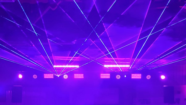 Lasershow beim Auftritt